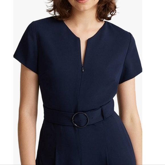 Club Monaco Hidden Zip Jumpsuit Navy Blue - Picture 6 of 7